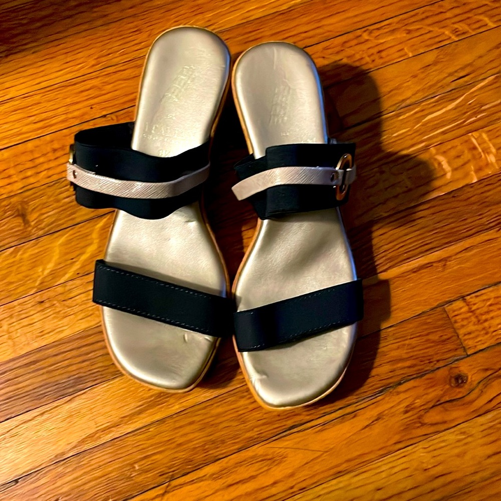 Women's Strappy Sandals Italian Shoemakers cork inspired wedge